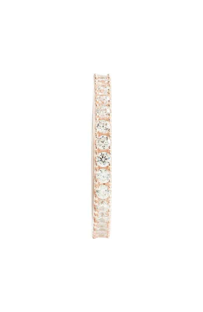 商品Suzy Levian|14K Rose Gold Plated Sterling Silver Cubic Zirconia Stackable Band Ring,价格¥933,第2张图片详细描述