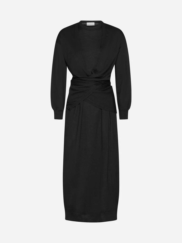 商品Lemaire|Wrap wool-blend midi dress,价格¥2132,第1张图片