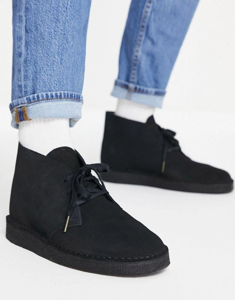 商品Clarks|Clarks Originals Desert coal boots in black suede,价格¥1236,第1张图片