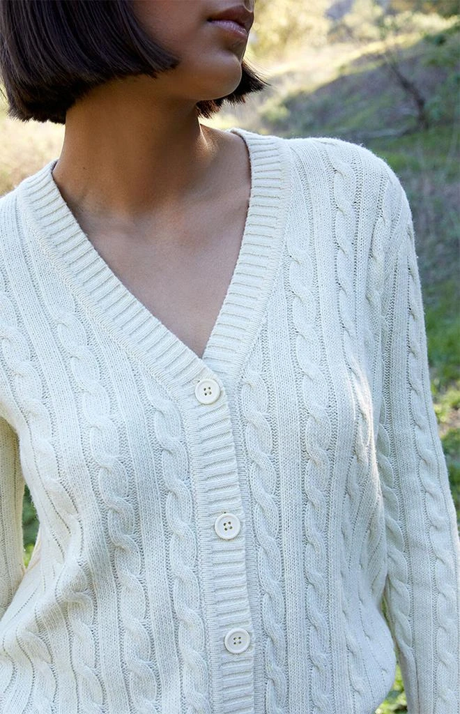商品John Galt|White Cable Stitch Cardigan,价格¥314,第2张图片详细描述