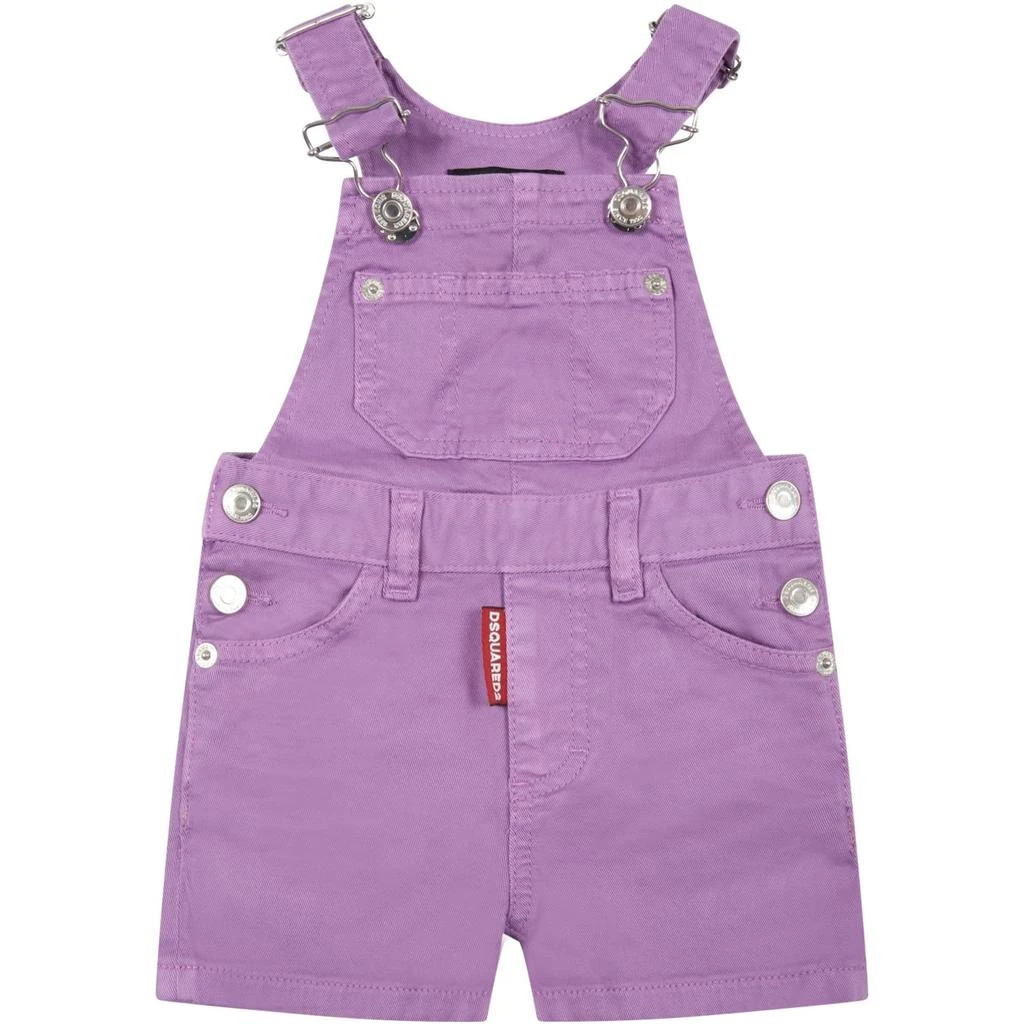 商品DSQUARED2|Dsquared2 Purple Overall For Baby Girl,价格¥1506,第1张图片