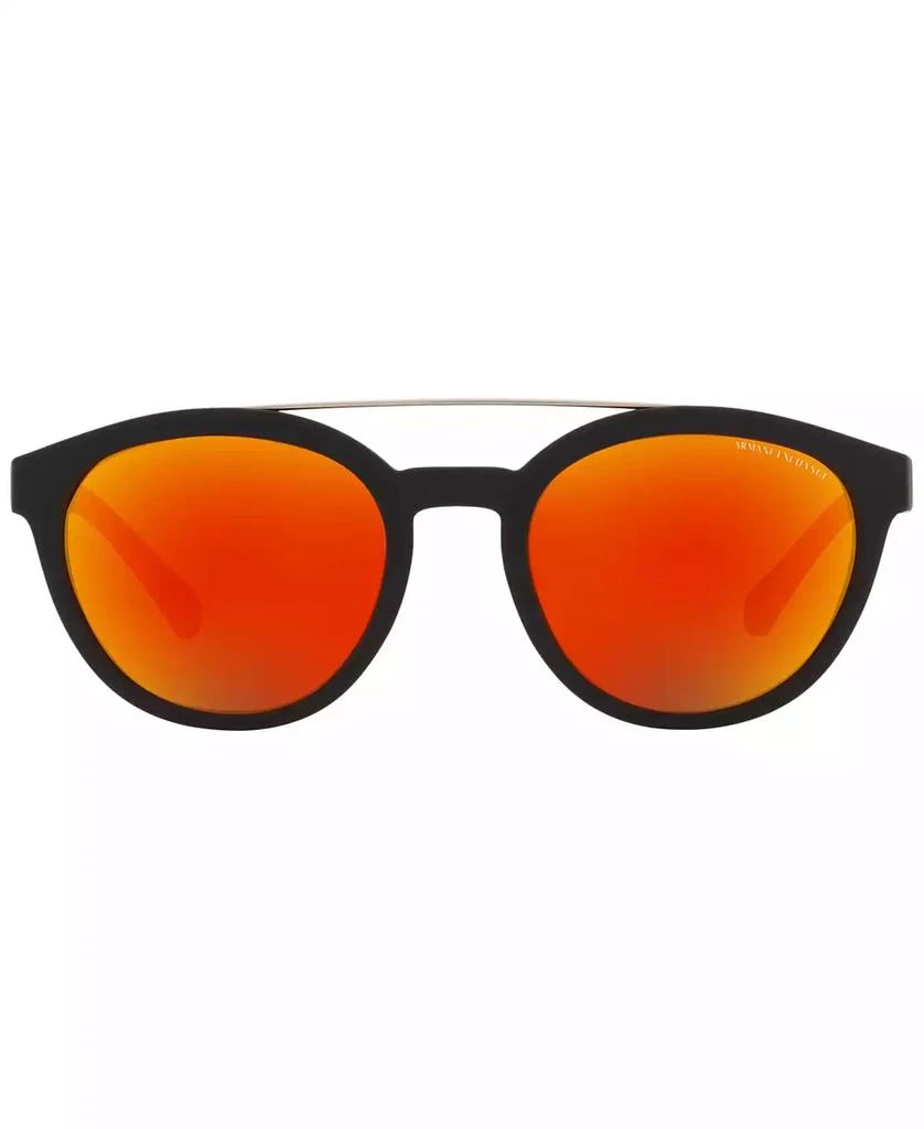 商品Armani Exchange|Low Bridge Fit Men's Sunglasses, AX4118SF 54,价格¥308,第3张图片详细描述