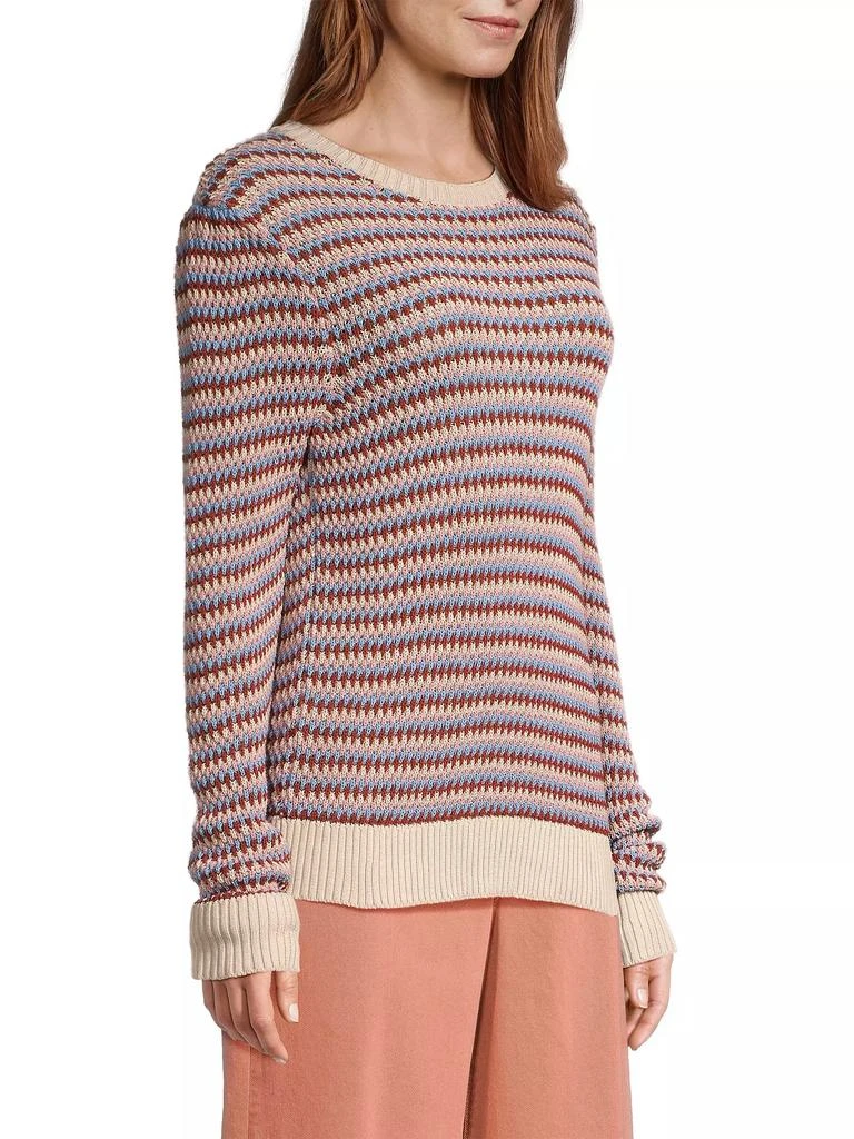 商品Weekend Max Mara|Revere Striped Cotton-Blend Sweater,价格¥1220,第4张图片详细描述