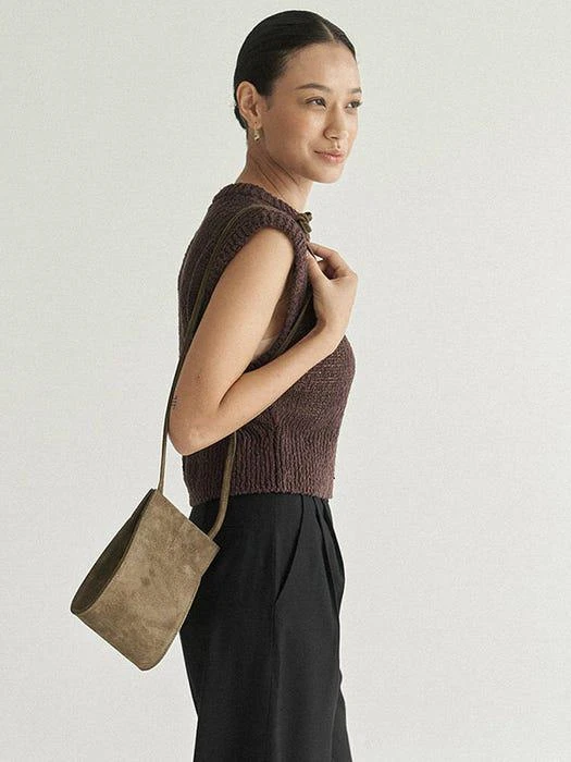 商品AUTT|Egg bag_Suede Khaki,价格¥967,第3张图片详细描述