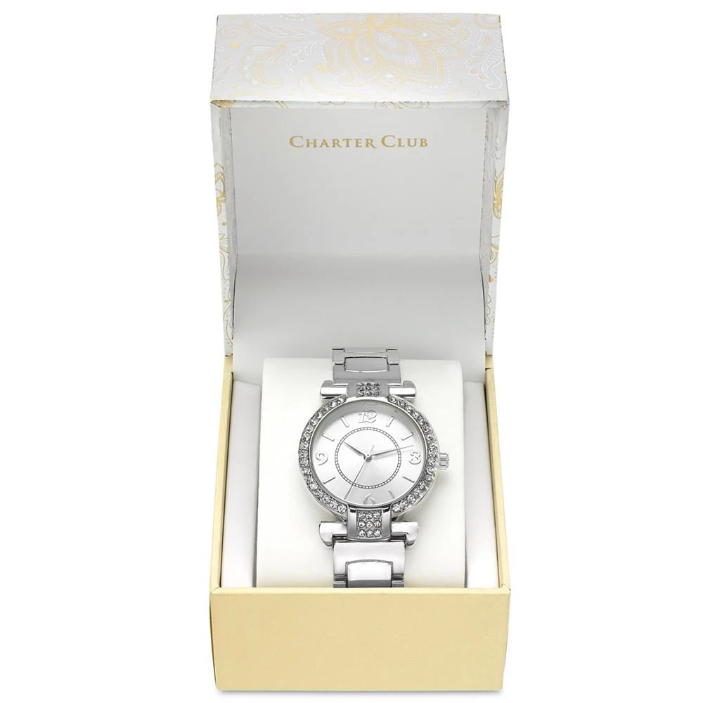 商品Charter Club|Women's Silver-Tone Bracelet Watch 36mm, Created for Macy's,价格¥118,第2张图片详细描述