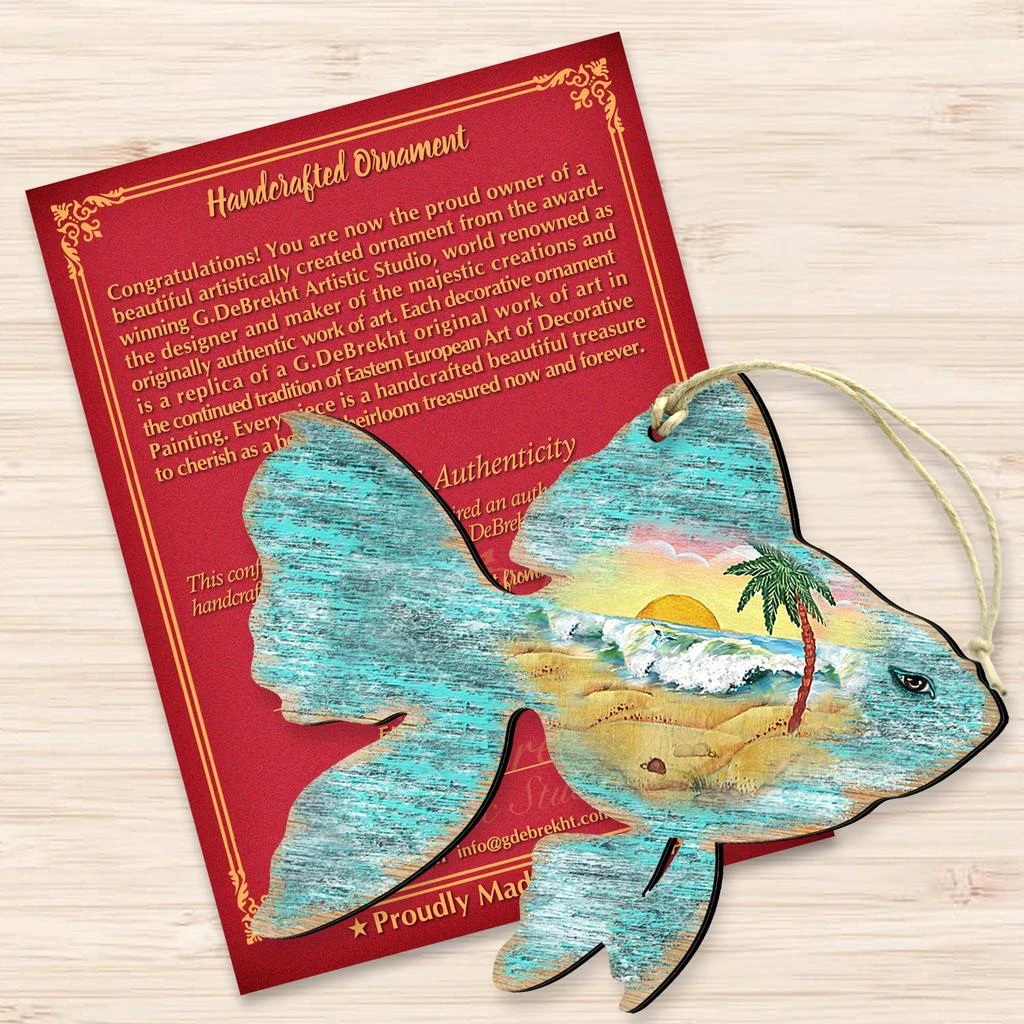 商品Designocracy|Designocracy Fish - 8198534 Wooden Ornaments Set of 2,价格¥206,第3张图片详细描述