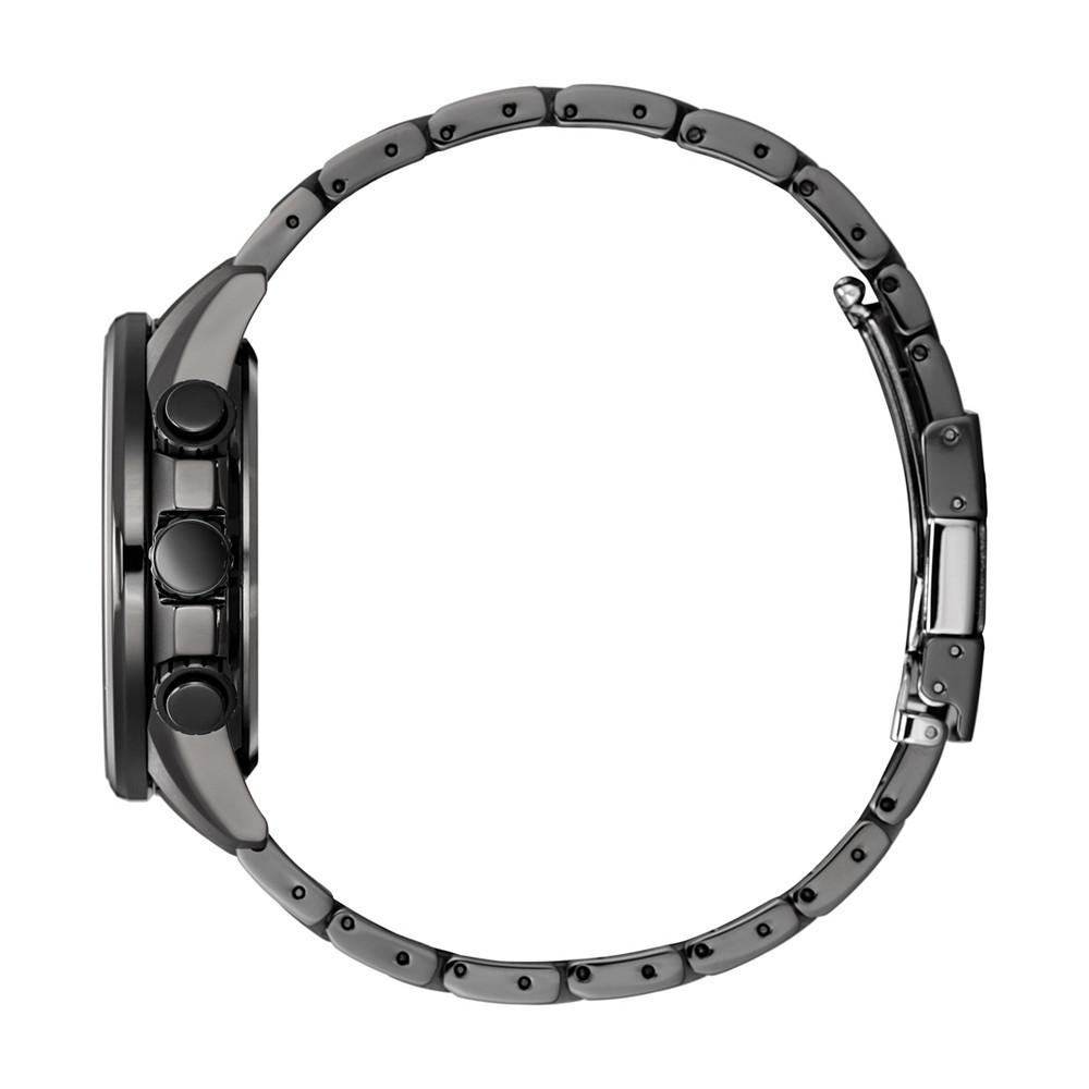 Eco-Drive Men's PCAT Gray Stainless Steel Bracelet Watch 43mm商品第2张图片规格展示