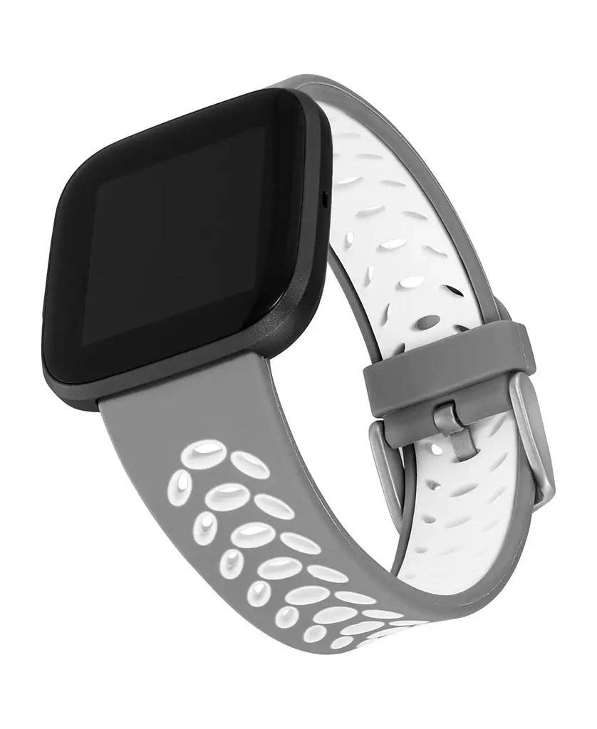 商品WITHit|Grey and White Silicone Sport Band designed for Fitbit Versa, Versa 2 and Versa Lite,价格¥68,第1张图片