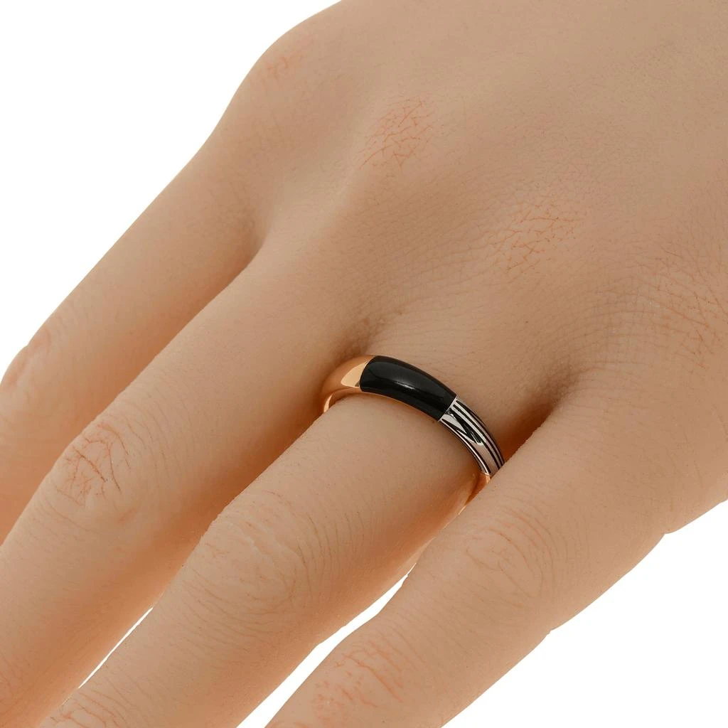 商品Mimi Milano|Mimi Milano Tam Tam 18K Rose And White Gold, Onyx Band Ring AXM372H8O-parent,价格¥4954,第2张图片详细描述