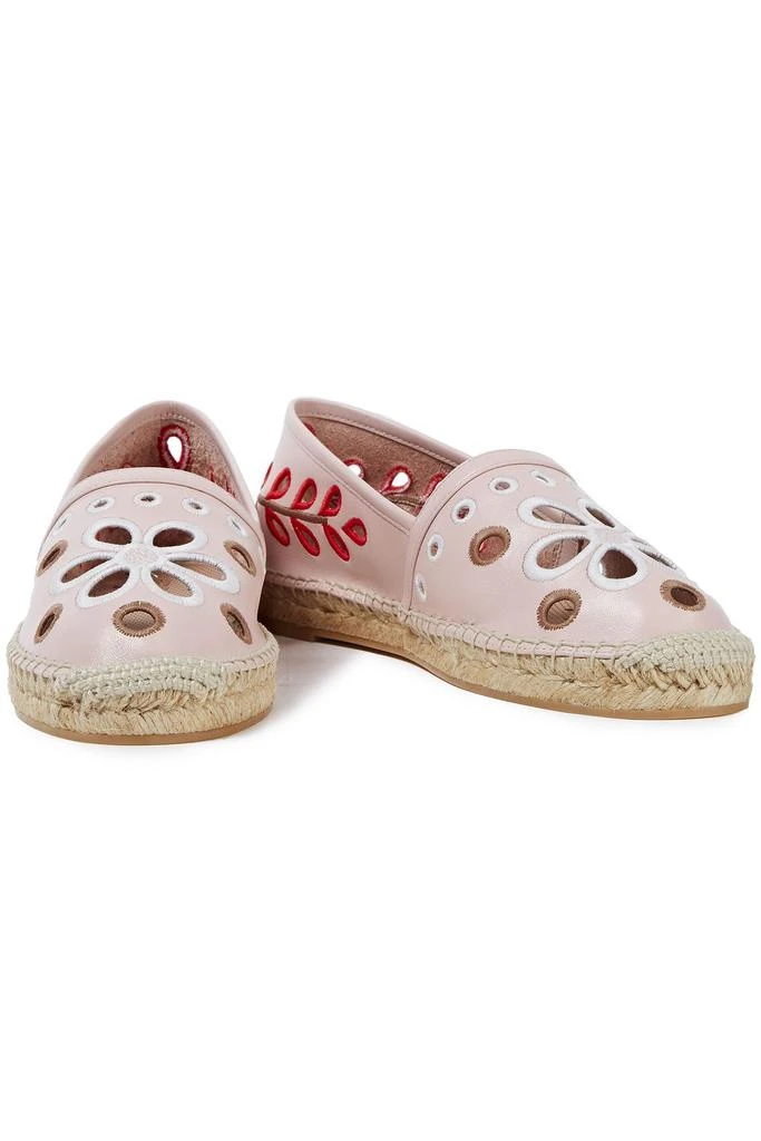 商品RED Valentino|Broderie anglaise leather espadrilles,价格¥1416,第2张图片详细描述