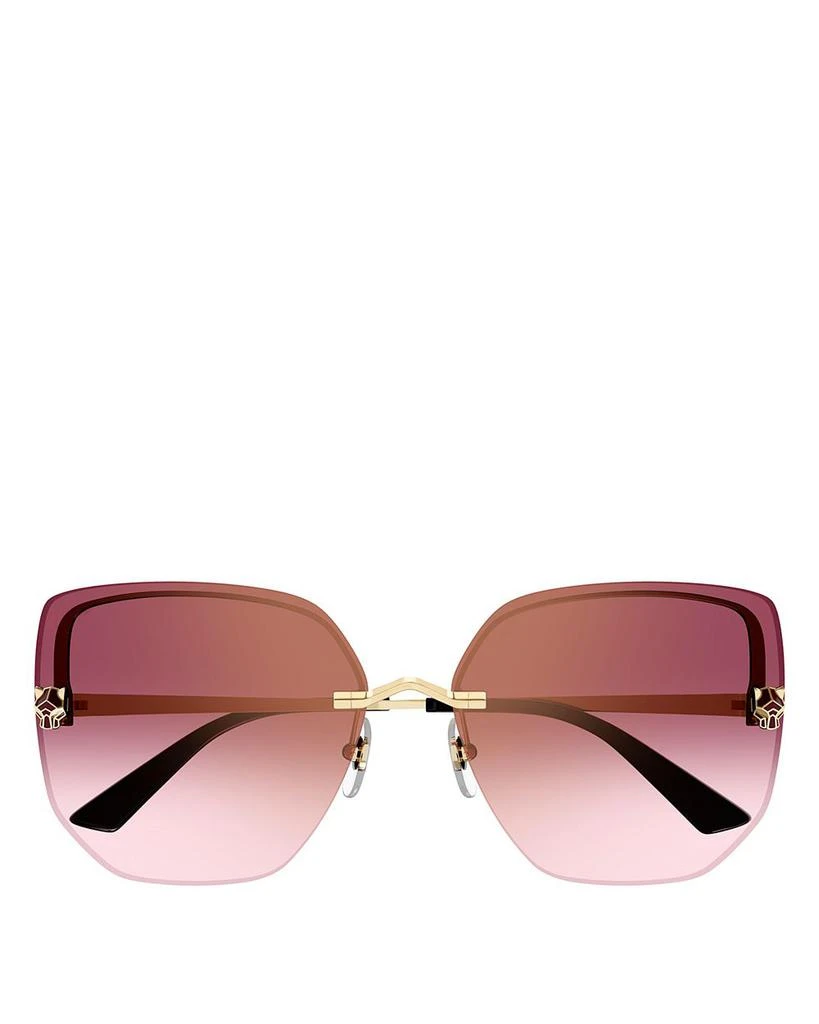 Panthère Light 24K Gold Plated Square Sunglasses, 63mm 商品