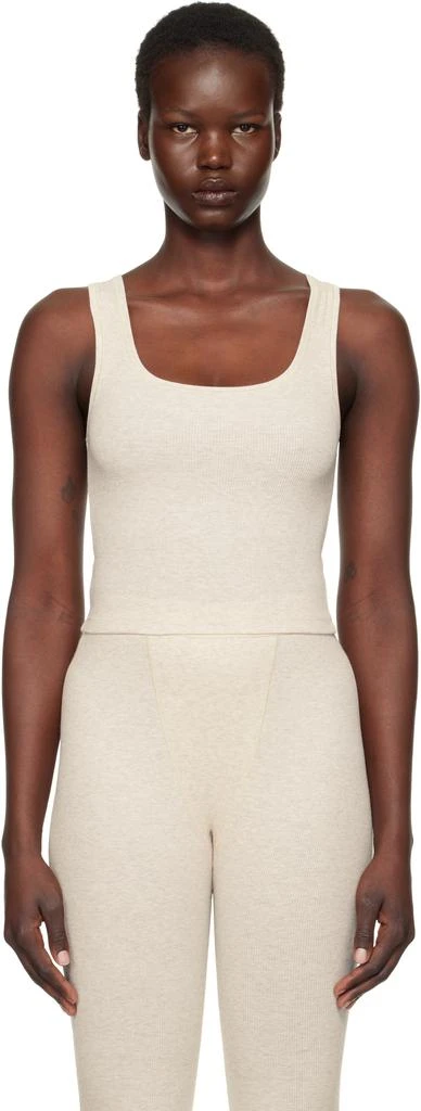 商品SKIMS|Beige Cotton Rib Tank Top,价格¥312,第1张图片