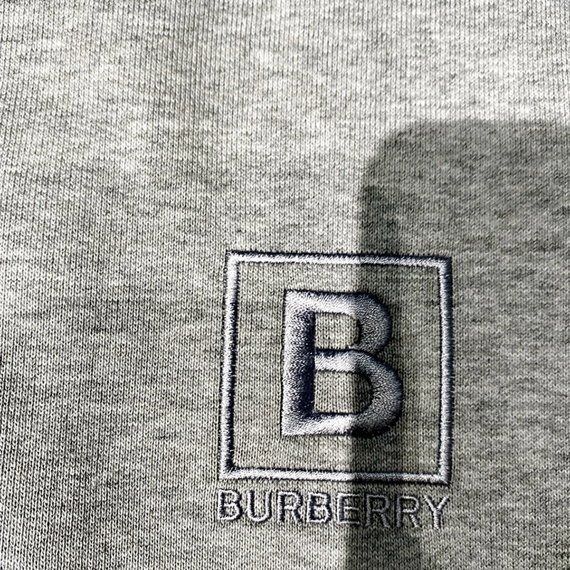 BURBERRY/博柏利 女士灰色棉质B标刺绣休闲宽松卫衣80669031 商品