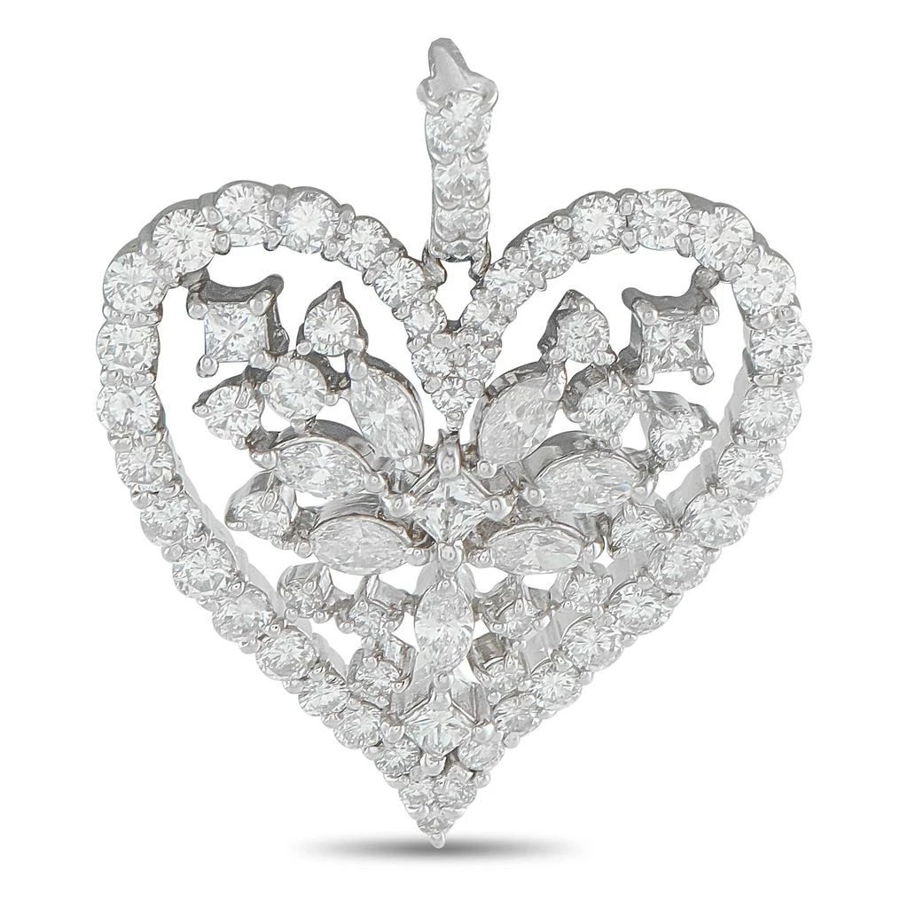 商品[二手商品] LB Exclusive|Platinum 3.80ct Diamond Heart Pendant MF26-101025,价格¥23073,第1张图片