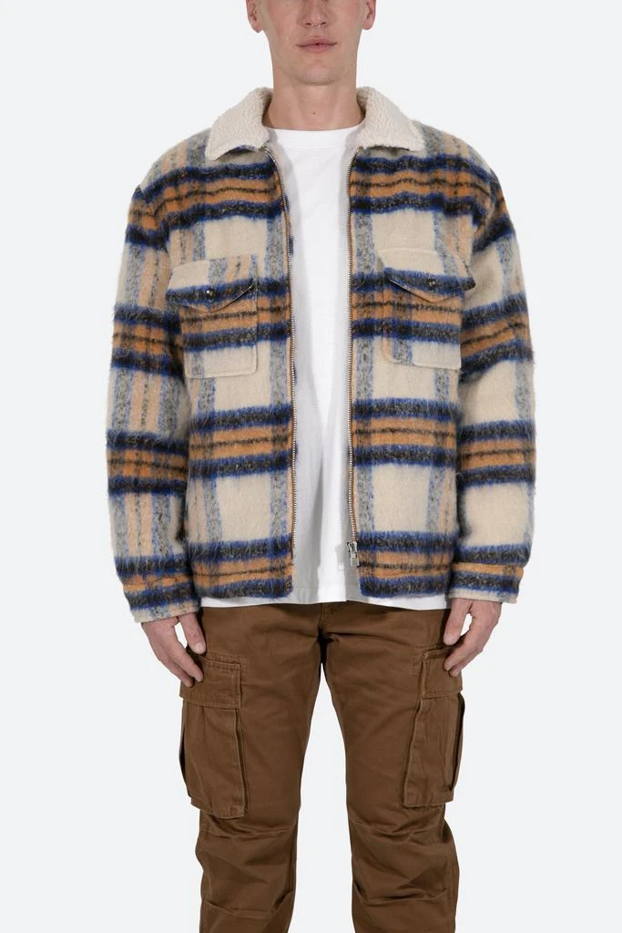 商品MNML|Plaid Mohair Jacket - Blue/White/Orange,价格¥400,第1张图片