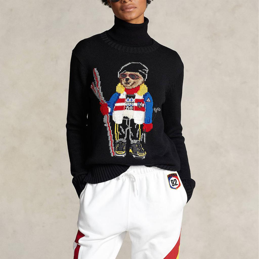 Polo Ralph Lauren Women's Ski Bear-Long Sleeve-Pullover Jumper - Black Multi商品第1张图片规格展示