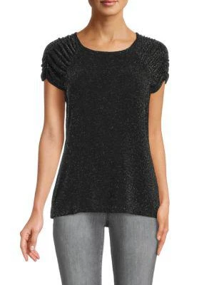 商品Tommy Hilfiger|Ruched Metallic Top,价格¥238,第1张图片