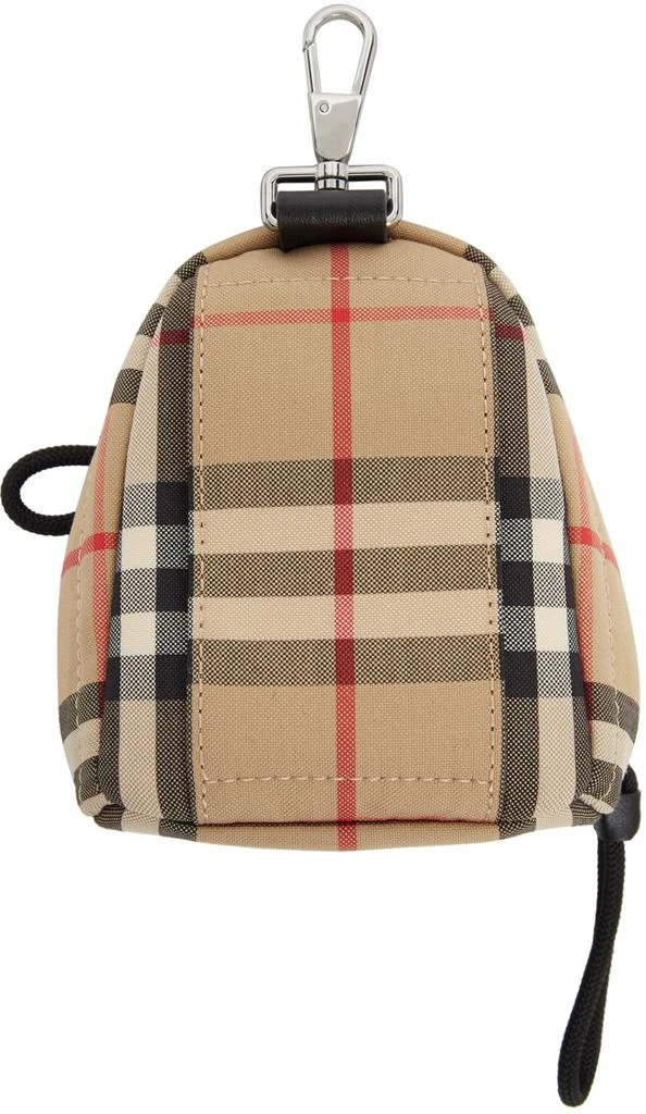 商品Burberry|Beige Vintage Check Backpack Keychain,价格¥2810,第2张图片详细描述