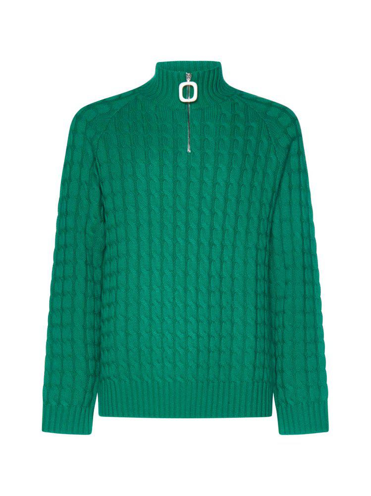 JW Anderson Henley Funnel Neck Knitted Jumper商品第1张图片规格展示