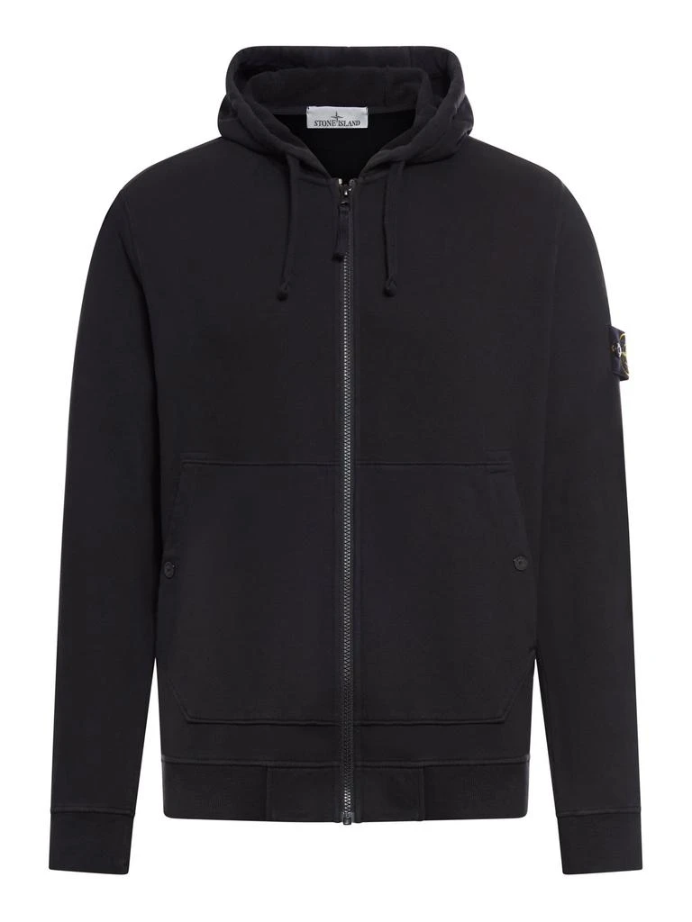 商品Stone Island|Stone Island Logo Patch Zip-Up Hoodie,价格¥2495,第1张图片