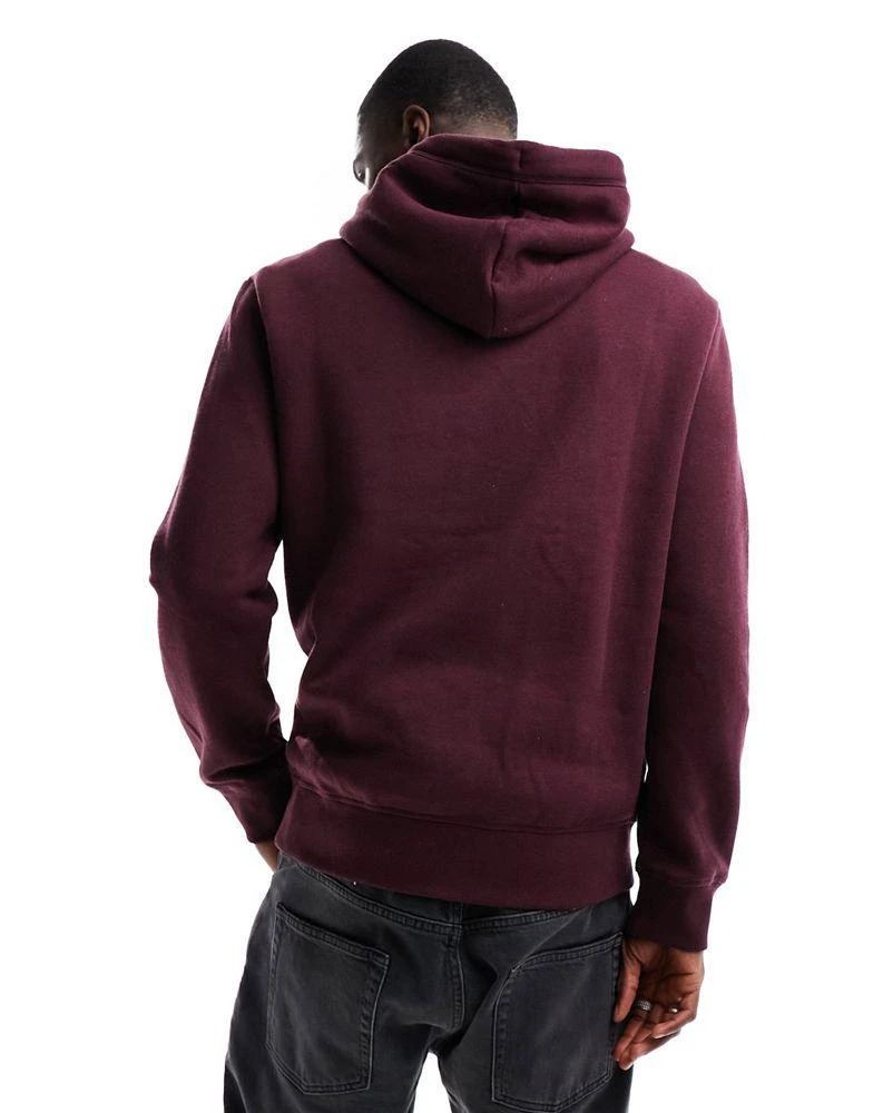 商品Superdry|Superdry essential logo hoodie in Track Burgundy Marl,价格¥534,第4张图片详细描述