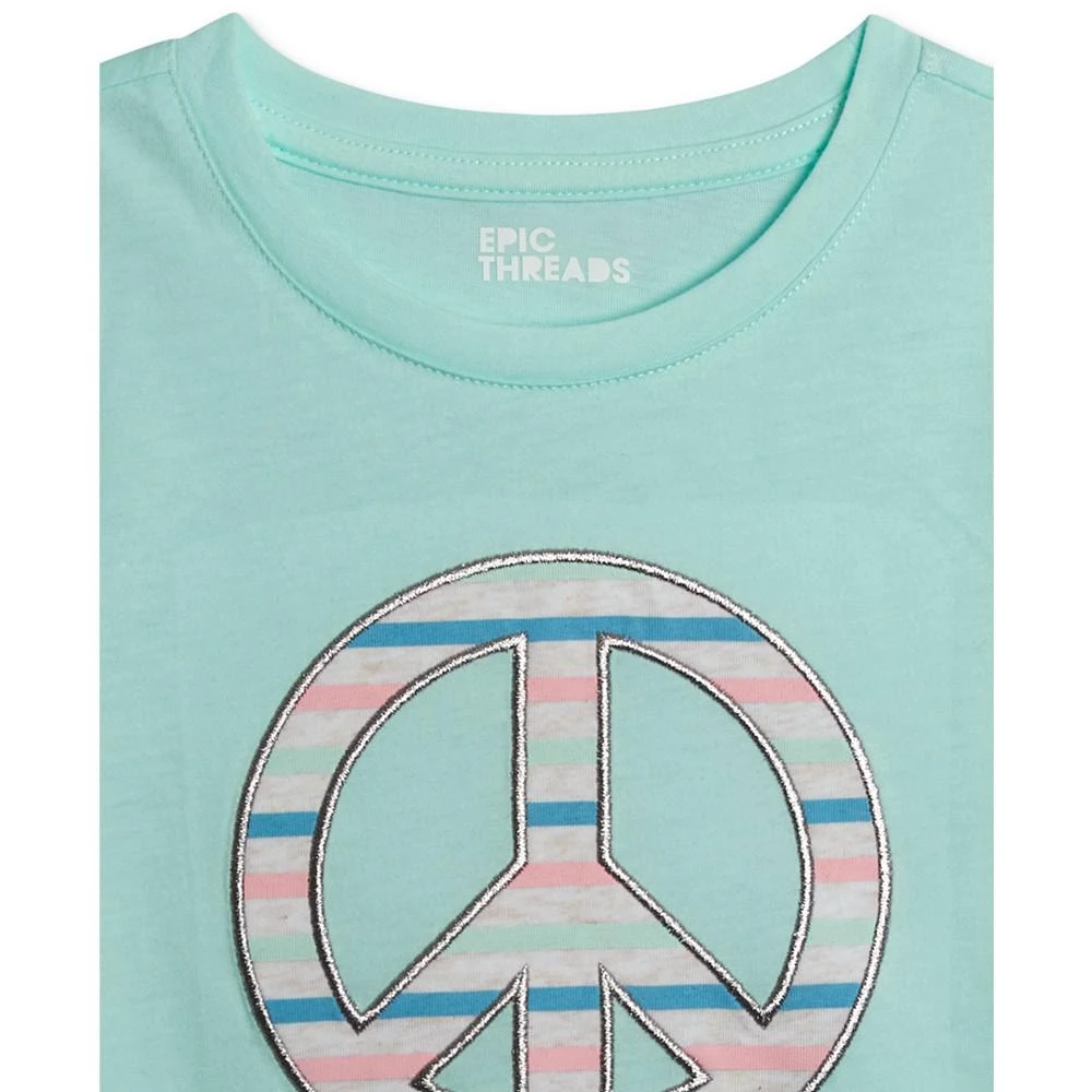 商品Epic Threads|Toddler Girls Peace Graphic T-shirt, Created For Macy's,价格¥61,第3张图片详细描述