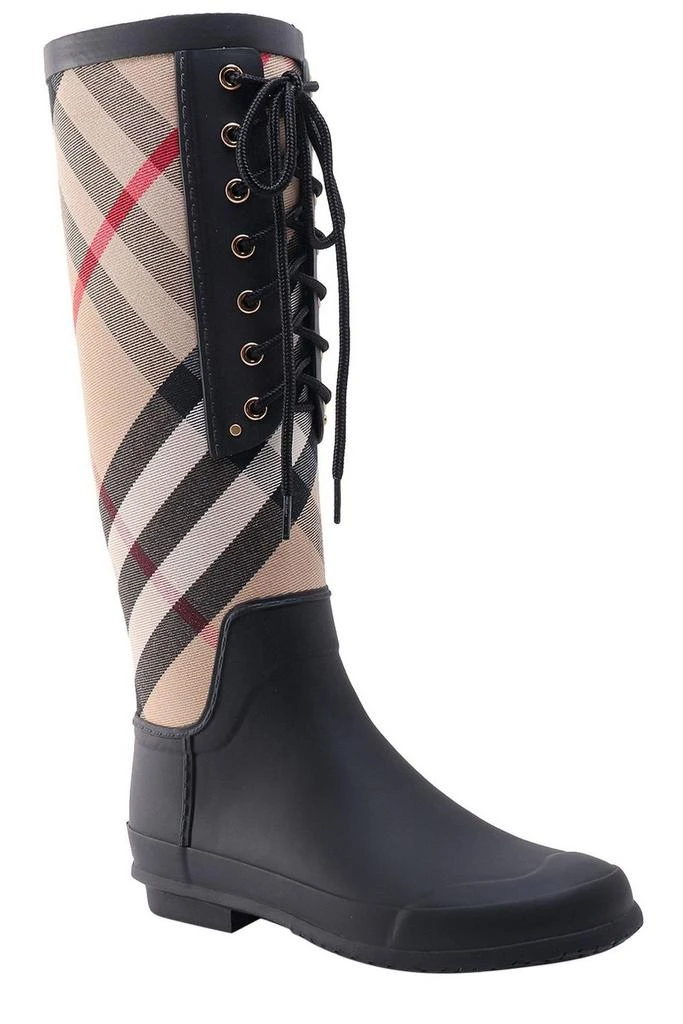 商品Burberry|Burberry	House Check Panelled Rain Boots,价格¥3463,第2张图片详细描述