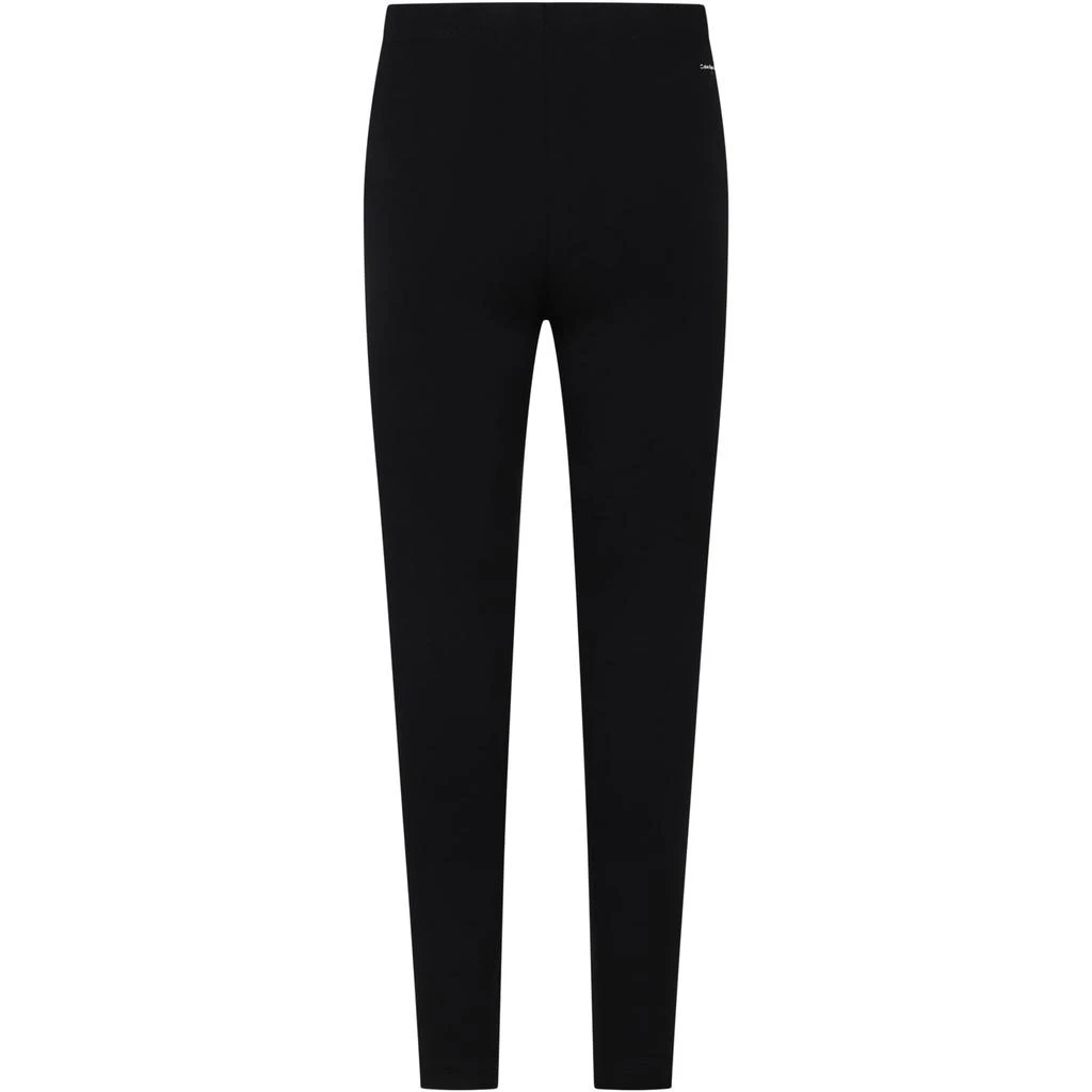 商品Calvin Klein|Black Leggings For Girl With Logo,价格¥639,第2张图片详细描述