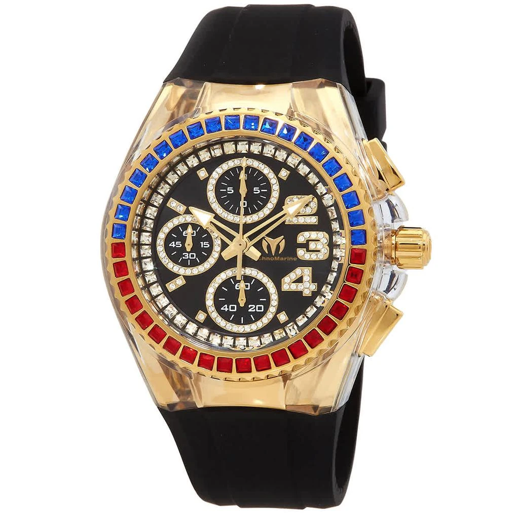 商品TechnoMarine|Cruise Chronograph Quartz Black Dial Unisex Watch TM-121046,价格¥815,第1张图片