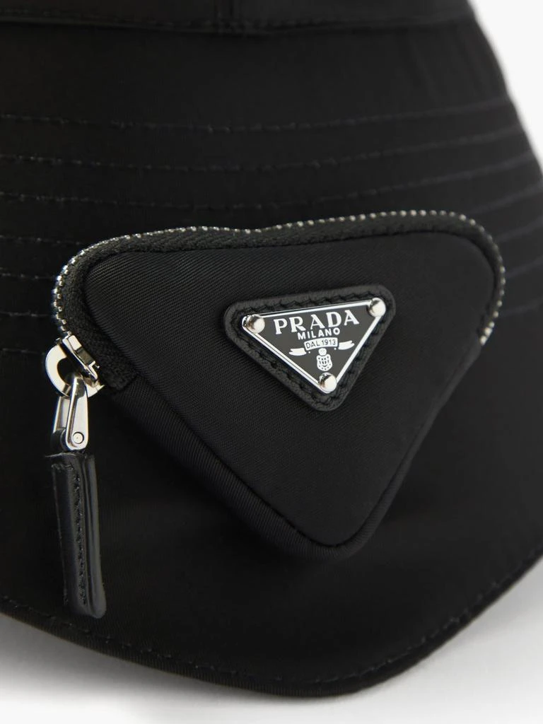 商品Prada|Triangle-logo zip-pouch nylon bucket hat,价格¥2242,第4张图片详细描述