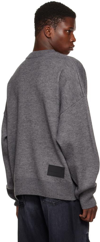 商品We11done|Gray Jacquard Sweater,价格¥1897,第5张图片详细描述