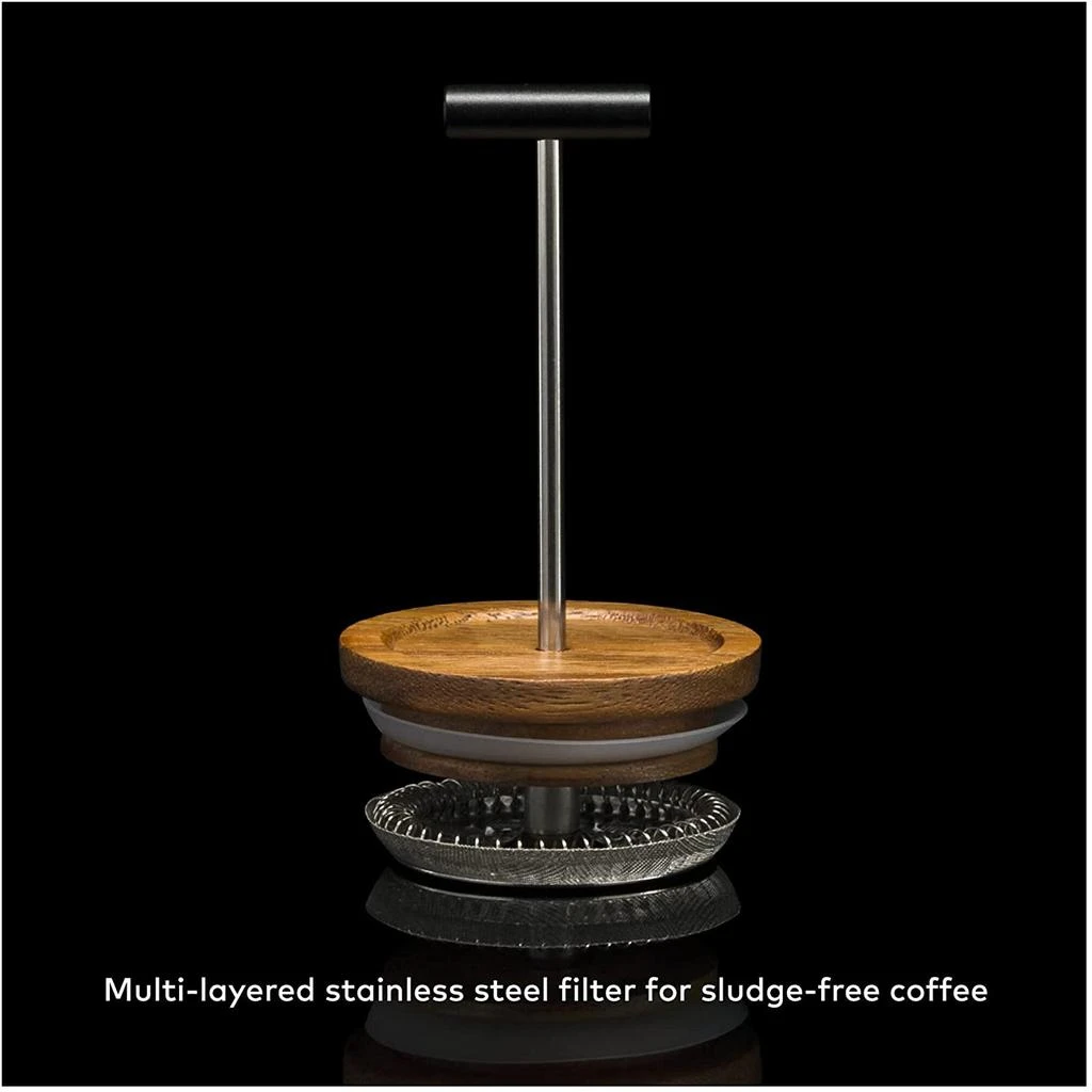 商品ChefWave|Artisan Series Travel French Press Coffee Maker with Bamboo Lid (Black),价格¥382,第4张图片详细描述