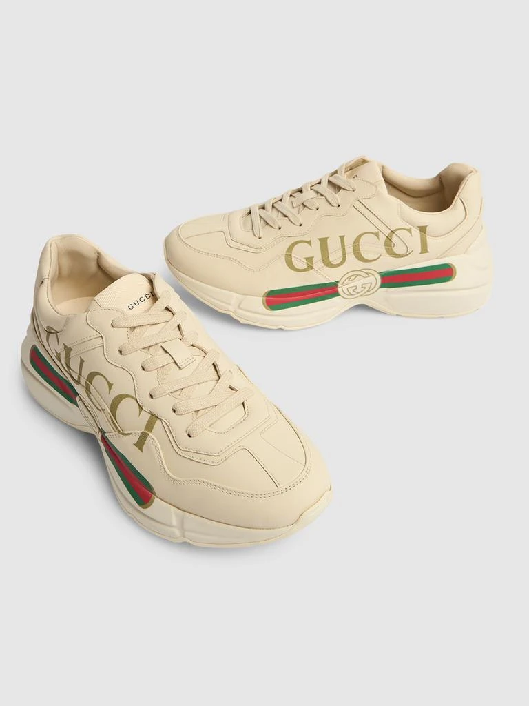 商品Gucci|50mm Rhyton Leather Sneakers,价格¥8270,第2张图片详细描述