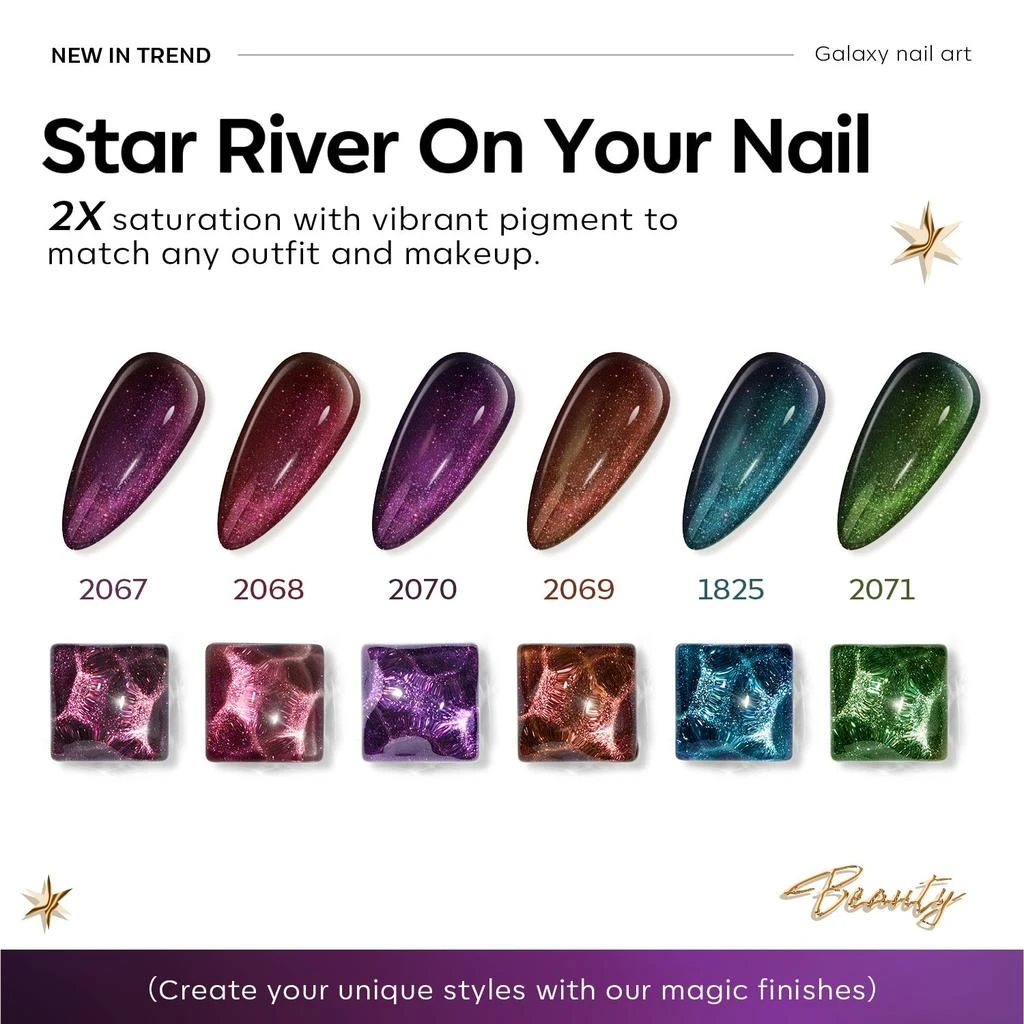 6 Shades Gel Nail Polish Set Collection 商品