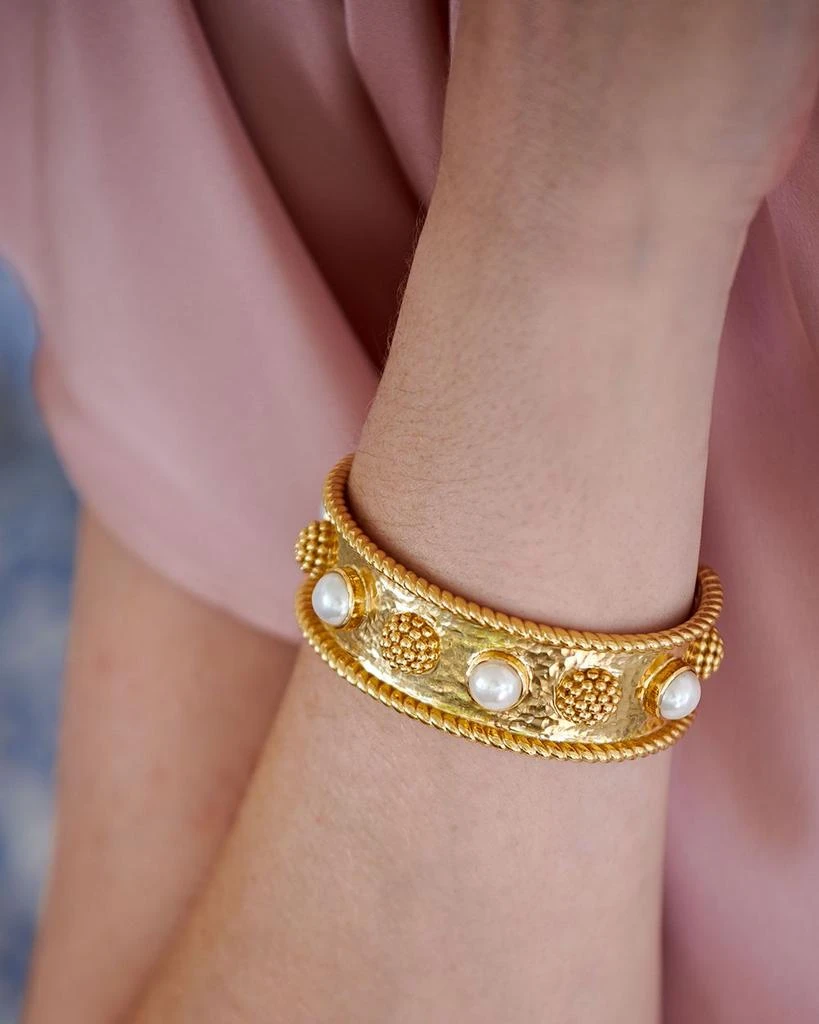Berry & Jade Cuff Bracelet in 18K Gold Plated 商品