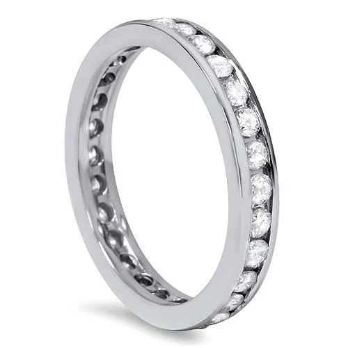 商品Pompeii3|1ct Diamond Wedding Eternity Stackable 14K Ring New White Gold,价格¥5270,第1张图片