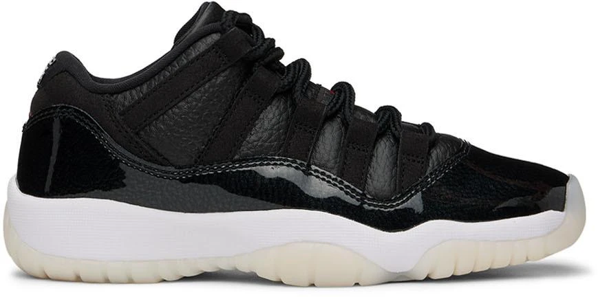 商品Jordan|Kids Black Air Jordan 11 Low 72-10 Big Kids Sneakers,价格¥909,第1张图片