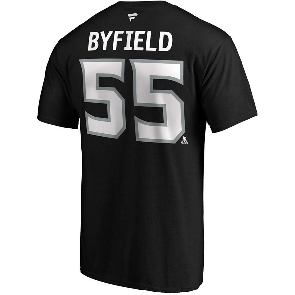 Men's Quinton Byfield Black Los Angeles Kings Authentic Stack Name and Number T-shirt商品第3张图片规格展示