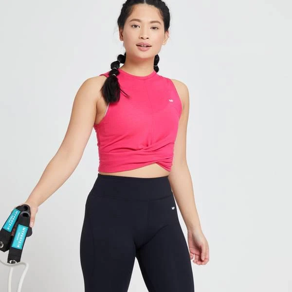 商品Myprotein|MP Women's Power Twist Front Crop Top - Magenta,价格¥98,第1张图片