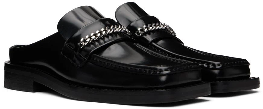 商品Martine Rose|Black Square Toe Loafers,价格¥1789,第4张图片详细描述