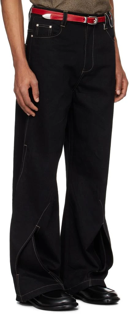 商品NULLUS|SSENSE Exclusive Black Intertwined Structure Jeans,价格¥3416,第2张图片详细描述