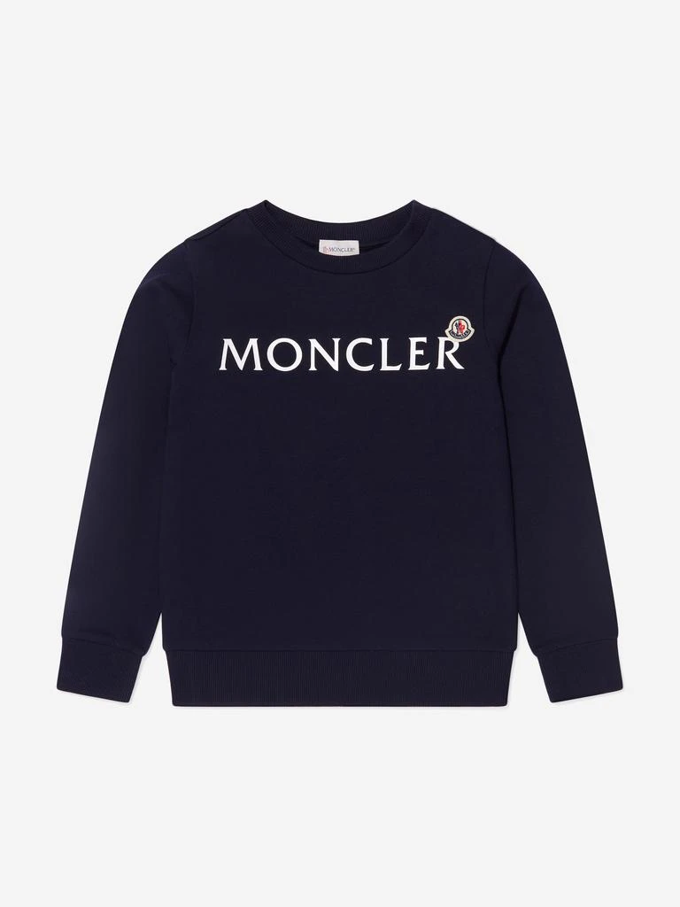 商品Moncler|Moncler Navy Kids Chest Logo Sweatshirt,价格¥1480,第1张图片