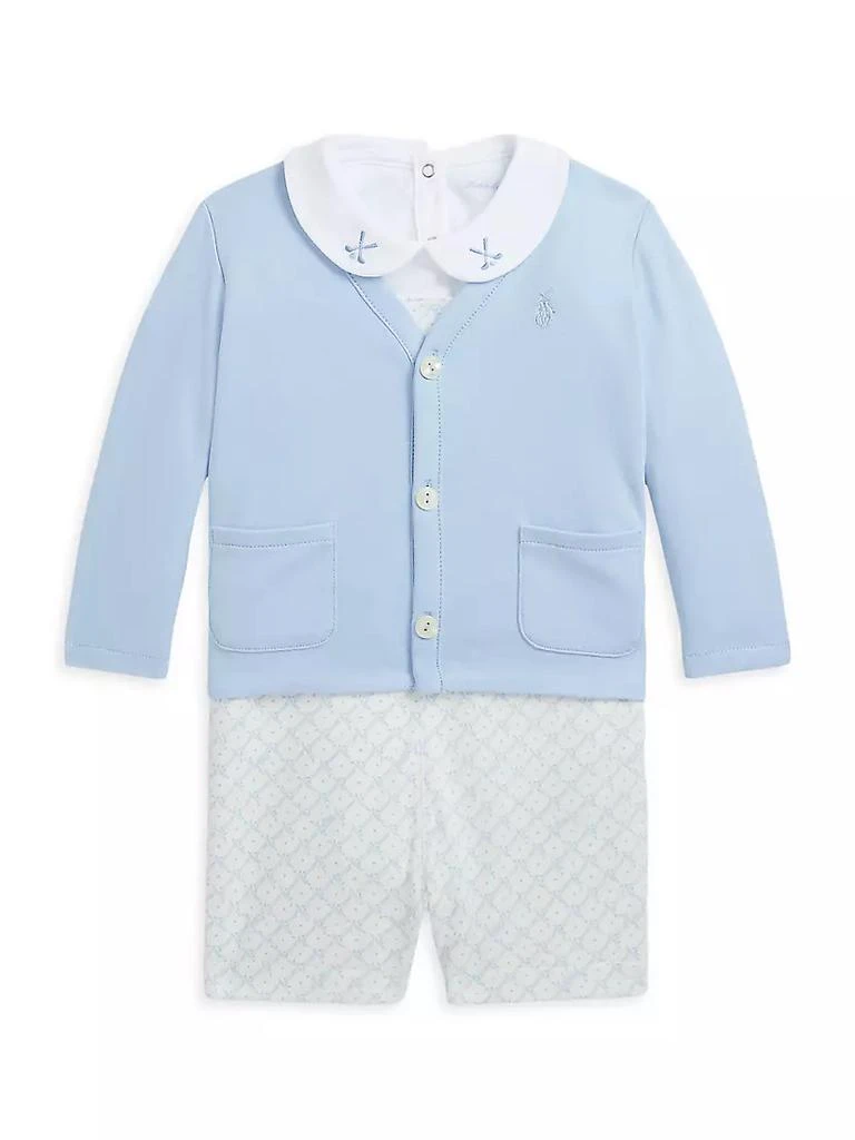 商品Ralph Lauren|Baby Boy's 3-Piece Golf Overalls, Bodysuit & Cardigan,价格¥932,第1张图片