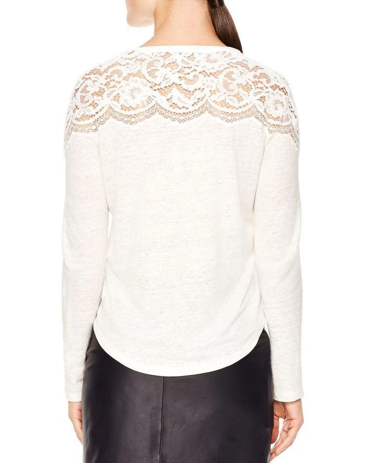 商品Sandro|Flo Lace-Yoke Top,价格¥926,第2张图片详细描述