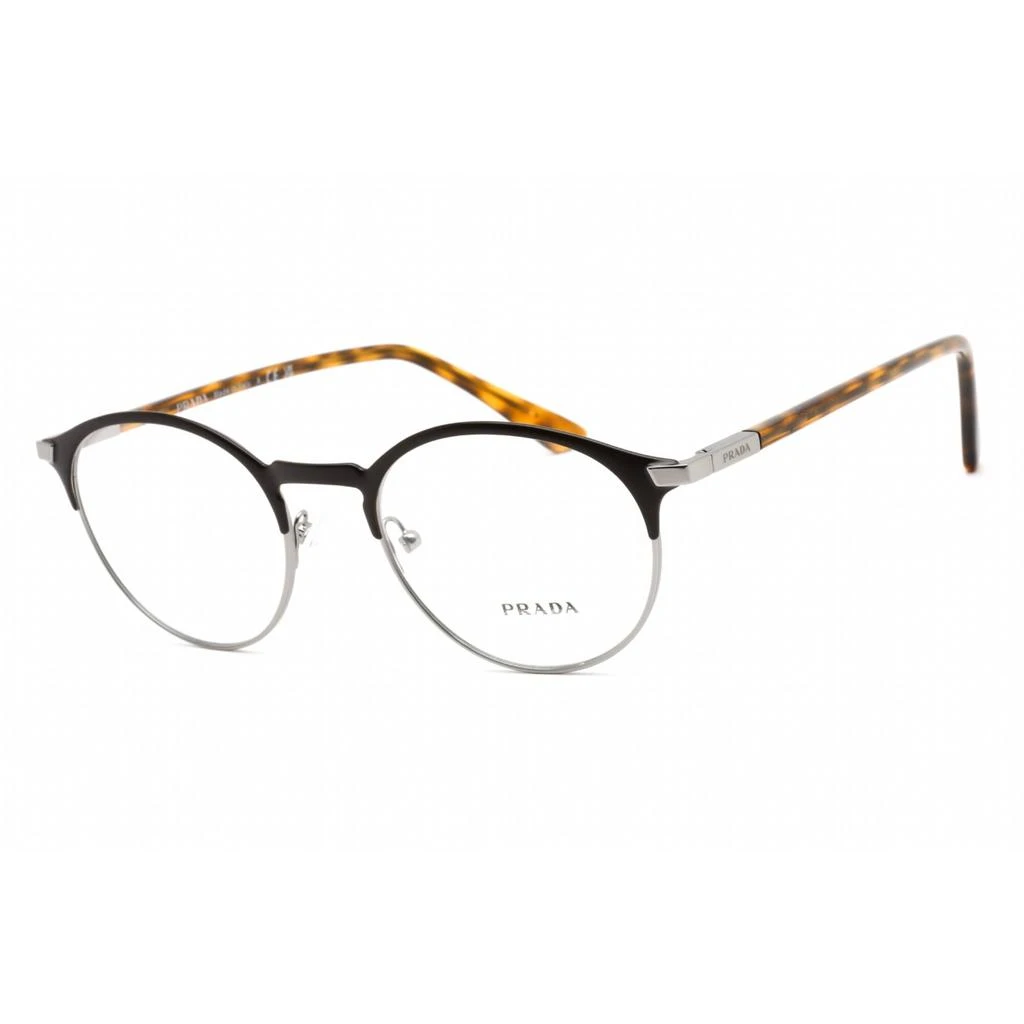 商品Prada|Prada Men's Eyeglasses - Clear Lens Matte Brown Metal Round Frame | 0PR 58YV 02Q1O1,价格¥998,第1张图片