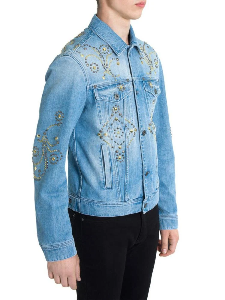 商品Versace|Studded Denim Jacket,价格¥5716,第3张图片详细描述