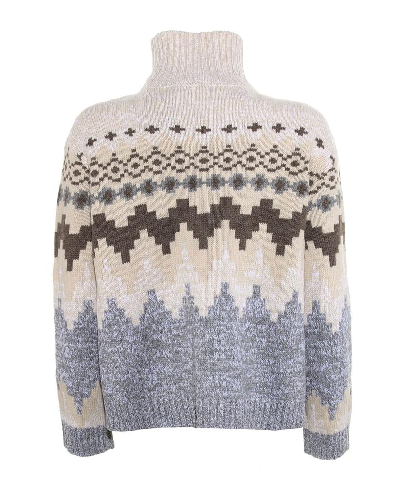 Patterned Turtleneck Sweater商品第2张图片规格展示
