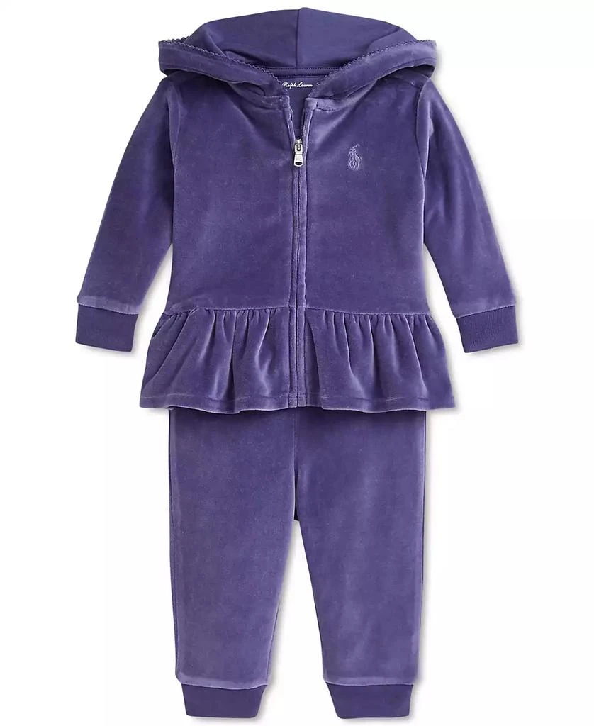 商品Ralph Lauren|Baby Peplum Hoodie & Jogger Pants Set,价格¥360,第1张图片