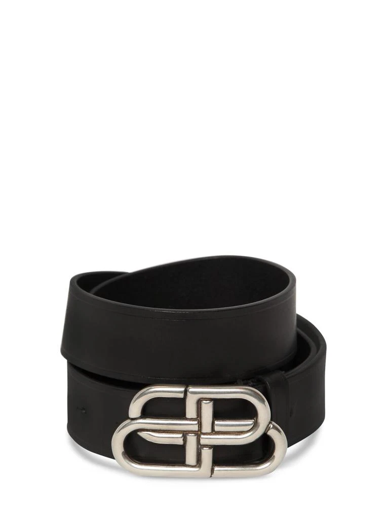 商品Balenciaga|3.5cm Bb Buckle Leather Belt,价格¥3828,第1张图片