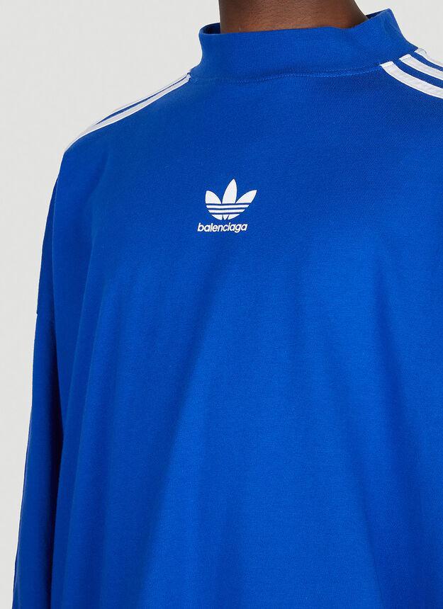 商品Adidas|Logo Print Long Sleeve T-Shirt in Blue,价格¥6918,第7张图片详细描述